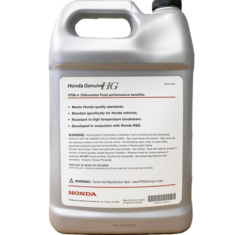 Premium Oem Vtm Four Differential Fluid One Gallon bottle for smooth 4WD operation, featuring a gray container with performance details.