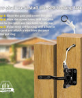 Heavy Duty Gate Frame Kit No Sag For Wood Fence Gates With Corner Brackets And Self Locking Latch installation guide