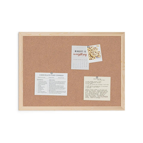 Cork Bulletin Board 18 By 24 Inches With Light Birch Wood Frame For Office Or Classroom Wall, Boss Level Organization For Notes