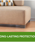 Sofa on hardwood floor with Beige 32 Piece Round One Inch Felt Furniture Pads With Self Stick Adhesive Protect Hardwood Floors