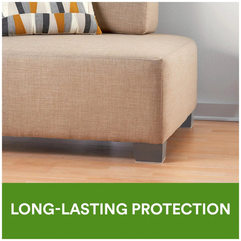 Sofa on hardwood floor with Beige 32 Piece Round One Inch Felt Furniture Pads With Self Stick Adhesive Protect Hardwood Floors