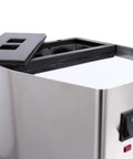 Close-up of water reservoir and buttons on Classic Evo Pro Espresso Machine With 9 Bar Extraction Stainless Steel Housing