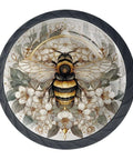 4 Pcs 1.37 Inch Round Cabinet Knobs Floral Bee Design Black Kitchen Cupboard Dresser Drawer Pulls For A Sleek Home Decor