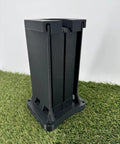 Beefy ABS Protective Case for Square Golf Launch Monitor with polycarbonate shield, shown upright on artificial grass.