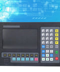 Plug And Play LCD Display 2 Axes Linkage CNC Motion Controller F2100B For Plasma Cutting Machine With Multilingual Control System And Compact Keyboard Design For Easy Manual Input And File Access. Front view of 7-inch LCD CNC controller with keyboard