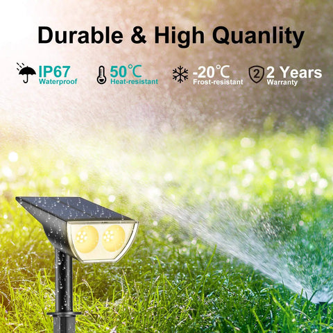 Solar Spotlight Pack Outdoor 12 LED IP67 Waterproof Dusk To Dawn Auto On Off 2In1 Adjustable Solar Powered Wall Lights In Garden