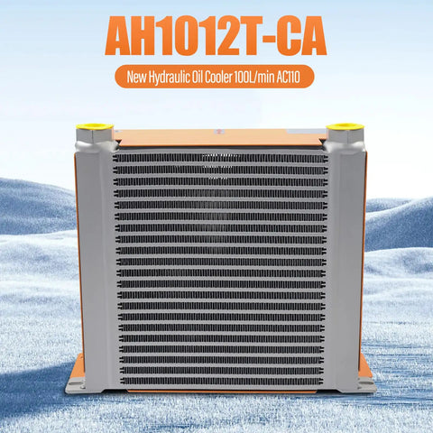 60W Hydraulic Oil Cooler With 110V 60Hz AC High Power Fan Radiator Heat Exchanger 100 Liters Per Minute Flow