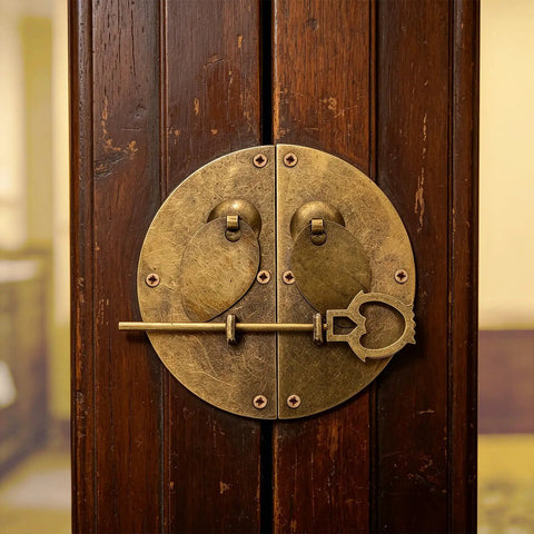 Old School Vintage Round Zinc Alloy Latch Locks For Wooden Boxes And Furniture Two Pack Easy To Install Antique Style Cabinet Hardware