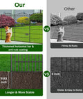 Comparison of Decorative No Dig Garden Fence With Gate, 12 Panel Set, 42 Inch High, 25.67 Feet Long When Connected, rustproof metal wire