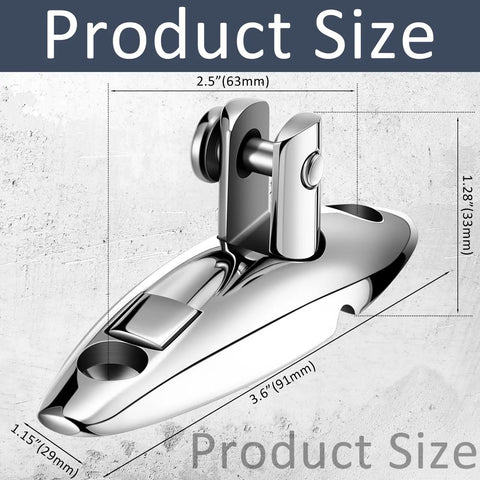 Boat Bimini Top Swivel Deck Hinges Set 4 Pieces 316 Stainless Steel Quick Release Hinges With Screws Side Mount Marine Hardware