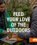 People using Compact 6-Piece Camping Knife Set With Santoku, Paring Knife in an outdoor setting