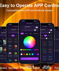 App control interface for Dope Glow LED Light Projector For Aesthetic Room Vibe with RGB color settings and timer features shown.