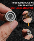 Quick Release Titanium Keychain With 2 To 28mm Rings, Swivel Heavy Duty Key Ring For Home And Car Keys showing locking beads