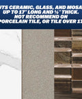 Image showing varieties of ceramic, glass, and mosaic tiles compatible with 17 Inch Tile Cutter For Ceramic And Glass Mosaic Tiles, DIY Friendly Tool.