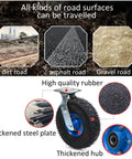 Heavy Duty Rubber Caster Wheels 6 8 10 Inch Pneumatic Swivel Casters With Brakes Steel Ball Bearing Tires illustrating various road surfaces.