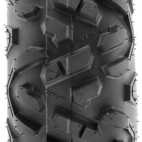 Close-up tread view of Set Of 2 Power II 19x7-8 ATV UTV Off Road Tires All Terrain 6 Ply Tubeless A051