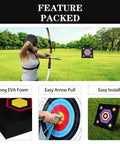 20 Inch Archery Target High Density EVA Foam For Recurve And Compound Bows Backyard Practice Sesh with woman shooting arrow