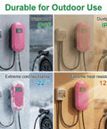 Level 2 Ev Charger To Smoothly Top Off Your EV Battery With 50Amp And 12Kw Raw Juice 240V Hardwired Hookup shown in extreme weather settings.