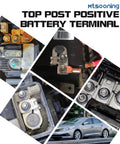 Built Tough Copper Alloy Positive Battery Terminal With Nuts Heavy Duty Rust Resistant Auto Electrical Connector in vehicle battery.