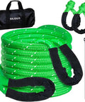 Green Beefy Kinetic Recovery Rope Five Eighths Inch By Twenty Feet Tow Rope Snatch Strap Kit With Two Soft Shackles 36000 Lbs