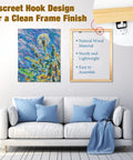 Three Pack Wood Canvas Frame Kit 16x20 DIY Easy To Assemble Stretcher Bars For Needlepoint Canvas Painting Oil Painting And Diamond Painting Includes Two 16 Inch Bars And Two 20 Inch Bars Per Set displayed in living room setup