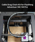 Drag Chain Replacement For Adventuer 5M Pro 3D Printer cable carrier installed on printer top view