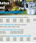 Status and Compatibility Chart for Carburetor With Air Filter Cleaner And Primer Base Fits Briggs And Stratton 498170 799872.