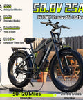 Hella Powerful 8000W Dual Motor Electric Bike For Adults with 1470Wh removable battery, stylish frame, and fat tires.