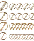 Heavy Duty Lynch Pin Kit 30 Pack For Trucks Trailers Tractors Mowers And 3 Point Hitches, zinc-plated carbon steel pins