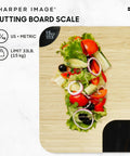 Bamboo Cutting Board With Built In Digital Scale For Quick Meal Prep And Precise Weighing In Grams And Ounces 33 Lb Capacity