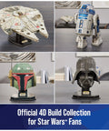 Official 4D Star Wars collection including Millennium Falcon 3D Model Kit For Star Wars Fans And Collectors on display.