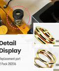 Beefed-Up Compression Seat Spring 283516 Upgrade For Zero Turn Mowers installed on mower with detail view of yellow spring