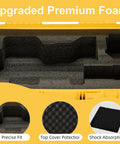 Beefy Hard Shell Case For 20V Max Grease Gun Kit DCGG571M1 DCGG571B with high density foam interior, protective foam cutouts.