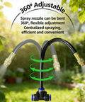 360 degree adjustable nozzle on 60 Ft Drip Irrigation Kit For Garden And Yard With 19 360 Degree Adjustable Copper Nozzles Auto Watering
