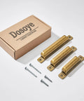 Antique Brass Cabinet Drawer Pulls 10 Pack Zinc Alloy Cup Pulls with box and screws visible