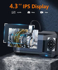4.3 Inch Industrial Endoscope Borescope With 16.5 Ft Cable, 1080P HD Camera, IPS Display, Real Time Analysis, One Click Photo And Video Capture For Home And Pro Inspections, 4.3-inch IPS screen
