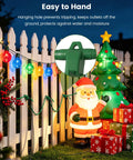 Heavy Duty 25 Foot Outdoor Extension Cord With Triple Waterproof Outlets For Patio Parties And Holiday Displays used to connect lights and decorations.