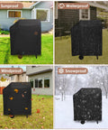 Custom Fit 35 Inch Grill Cover For DNKMOR Barrel Charcoal Grill With Side Table And Kendane Outdoor BBQ Grill With Side Shelf Waterproof Weatherproof Cover Heavy Duty 35 By 24 By 39 Inches Fits Royal Gourmet Griddles And Blackstone Tailgater in various weather conditions