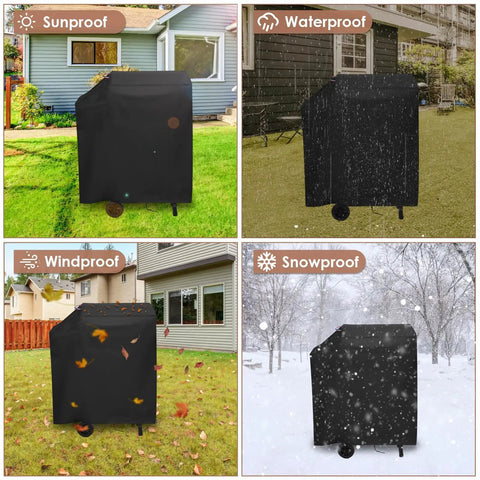 Custom Fit 35 Inch Grill Cover For DNKMOR Barrel Charcoal Grill With Side Table And Kendane Outdoor BBQ Grill With Side Shelf Waterproof Weatherproof Cover Heavy Duty 35 By 24 By 39 Inches Fits Royal Gourmet Griddles And Blackstone Tailgater in various weather conditions