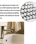 Pro Grade Stainless Steel Set Screw Kit For Kitchen Faucets And One Handle Lavatory, Includes 5 Screws And Hex Wrench, 304 Stainless Replacement Hardware For Quick Faucet Repair.