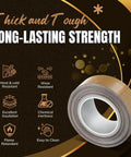 Pro Grade Heavy Duty High Temp Teflon Tape For Impulse Sealer And Vacuum Sealer, PTFE Fiberglass Tape, 13mm By 10m