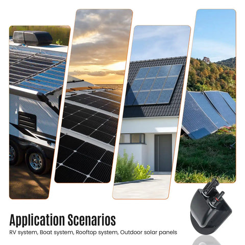 Solar Cable Entry Gland Kit With 10AWG Cable And UV Resistant Dual Entry Housing For RVs Boats And Yachts Roofs