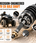 Heavy Duty Rear CV Axle Shaft Assembly For Yamaha Rhino 450 660 700 Crushes Rocky Trails And Thick Mud Without Breaking A Sweat Solid Driver And Passenger Kits detailed view