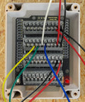 Arduino Uno R3 Compatible Terminal Block Shield Kit With Push In Spring Connectors, mounted with colorful wires connected