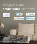 Living room with Sensi WiFi Smart Thermostat Pro Version For Smart Home That Plays Nice With Alexa Energy Star Certified on wall