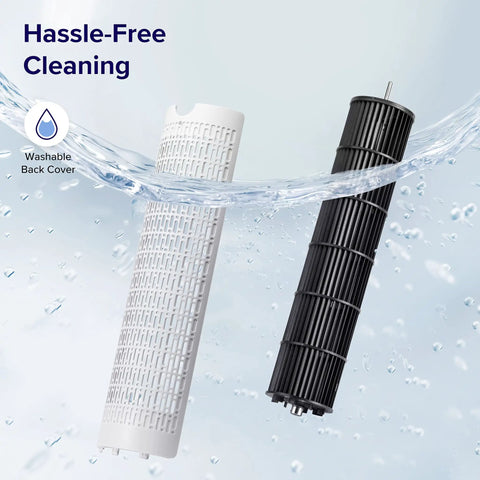 Beat The Summer Heat With This Whisper Quiet Bladeless Tower Fan Serving Smooth 90 Degree Oscillating Airflow, Slim Remote, Five Fast Speeds, Long Countdown Timer, Smart Bedroom Home Heating Cooling Essential