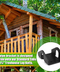 Five Pack Treehouse Brackets For 1.25 Inch Diameter Lag Tabs Heavy Duty Steel Construction For Outdoor Decks, Platforms, And Elevated Terraces With Strong Load Bearing, Weather Resistant And Easy Install on treehouse deck