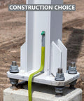 Drop-In Anchors 1/4-20 Zinc-Plated For Concrete securing metal post on concrete base with yellow cable