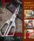 Kitchen Scissors For All Purpose Food Prep, Stainless Steel Kitchen Shears With Sharp Precision, Your Handy Multipurpose Cutting Tool For Poultry, Herbs, And Everyday Kitchen Tasks. 9-inch stainless steel kitchen shears in gift set packaging