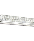 Crystal Bathroom Light Fixtures Over Mirror 22 Point 8 Inch LED Vanity Lights in Chrome with Polished Finish 6000K Bright White